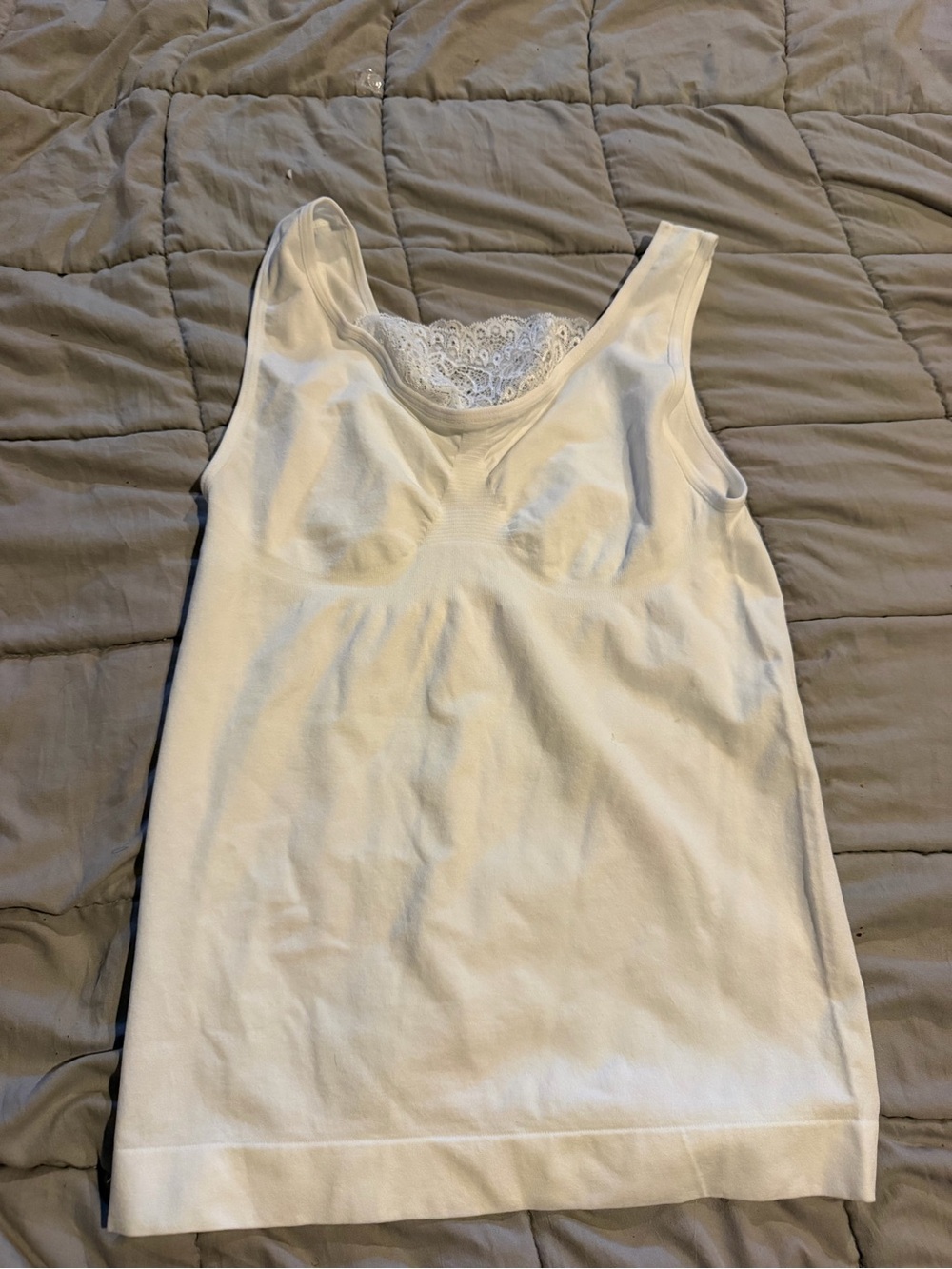 Everyday Lace-Detail Shaping Camisole — White